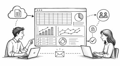 Alur Dashboard dan Pembagian Laporan Spreadsheet: Desain, Review, dan Tata Kelola