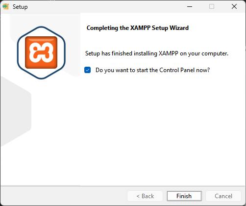 Instalasi XAMPP Berhasil